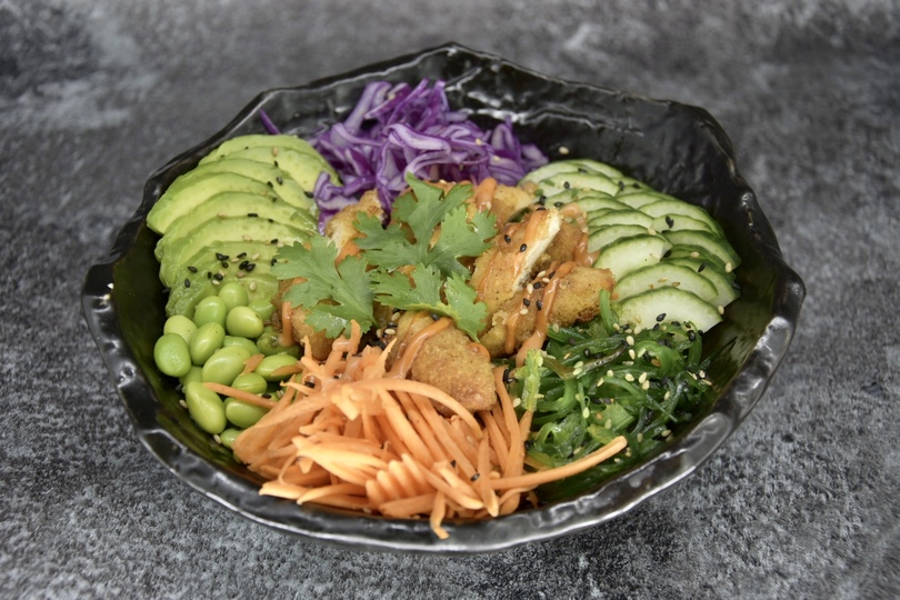 Poke Bowl - Base + Poulet pané spicy Mayo